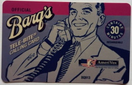 USA  30 Minutes Prepaid - BARQ'S Tele-bite Calling Card - Amerivox