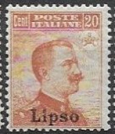 Italy 1912 Aegean Mnh ** Lipso No Watermark 160 Euros - Egée (Lipso)