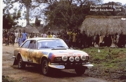 Peugeot 504 V6 Coupe  -  Rallye Bandama 1978  - Pilote: Jean-Pierre Nicolas   -  15x10cms PHOTO - Rallyes