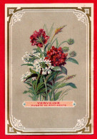 Petit Calendrier Chromo Fleurs : Verveine. Année 1892, 2ème Semestre. - Petit Format : ...-1900