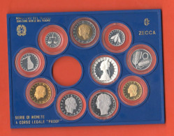 Italia Repubblica 1 2 5 10 20 50 100 200 500 + 500 Lire Caravelle In Argento 1988 Monete Italie Italy Set Proof - Nieuwe Sets & Proefsets