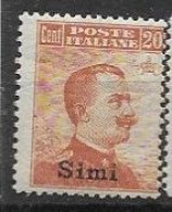 Italy 1912 Aegean Mnh ** Simi No Watermark 160 Euros - Aegean (Simi)