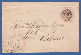 GB 1843 QV  Postal Stationary 1d Pink Cover From Manchester To Oldham - Maltese Cross Cancel - Storia Postale