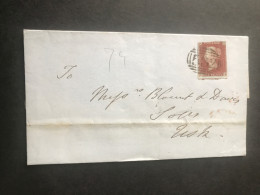1849 GB QV 1d Imperf Letter L B Pmk. 532 See Photos - Cartas & Documentos