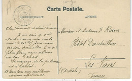 Colonies Francaises : Cachet Postal " Brazaville - Gabon - Congo "  CP CONGO KA-TANGA Vers Les VANS ( Ardeche) France - Briefe U. Dokumente