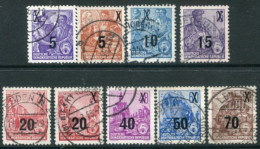 DDR / E. GERMANY 1954 Definitive Surcharges (9) Used.  Michel  435-42 + 439 C G X - Usati