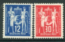 DDR / E. GERMANY 1949 Postal Workers' Congress MNH / **.  Michel  243-44 - Nuovi