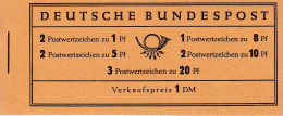 Bund , 1960, MH 4 Y II,  Heuss + Ziffer, Ohne Randleiste, - 1951-1970