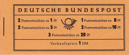 Bund , 1960, MH 4 Y II,  Heuss + Ziffer, Ohne Randleiste, - 1951-1970