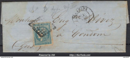 FRANCE N°45C SUR LETTRE GC 532 BORDEAUX GIRONDE + CAD DU 25/04/1871 - 1870 Emissione Di Bordeaux