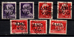 1945 - Italia - Venezia Giulia AMG-VG 8 X 2 + 9 X 2 + 10 X 3 Democratica     ------- - Usados