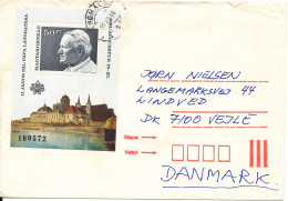 Hungary Cover Sent To Denmark 14-8-1991 With Souvenir Sheet POPE - Cartas & Documentos