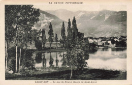 PHOTOGRAPHIE - Saint-Bon - Le Lac Du Praz Et Massif Du Mont Jovet - Carte Postale Ancienne - Photographie