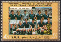 YEMEN, Arab Republic 1970 - 1v - MNH - World Cup Football - Mexico Team - Soccer - Calcio Voetbal - Fútbol Mexican - 1970 – Mexico