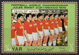 YEMEN, Arab Republic 1970 - 1v - MNH - World Cup Football - USSR Team - Soccer - Calcio Voetbal - Fútbol - URSS - 1970 – Mexique