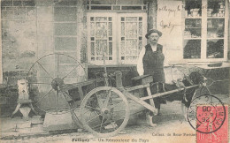 Folligny * Un Rémouleur Du Pays * Attelage à Chien Voiture à Chien Aiguiseur Métier * 1906 - Autres & Non Classés