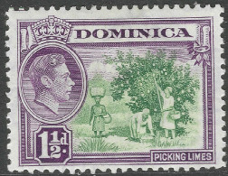 Dominica. 1938-47 KGVI. 1½d MH. SG 101 - Dominica (...-1978)