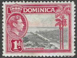 Dominica. 1938-47 KGVI. 1d MH. SG 100 - Dominica (...-1978)