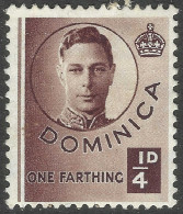 Dominica. 1940 KGVI. ¼d MH. SG 109a - Dominica (...-1978)