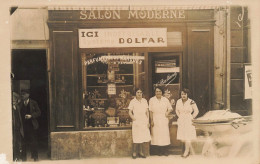 Pierre Bénite * Carte Photo * Devanture Salon Moderne N. BALLAND 47/49 Rue De La Gare * Parfumerie Coiffeur - Pierre Benite