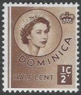 Dominica. 1954-62 QEII. ½c MH. SG 140 - Dominica (...-1978)