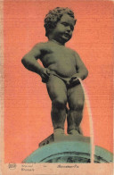 BELGIQUE - Bruxelles - Manneken-Pis - Colorisé - Carte Postale Ancienne - Monuments