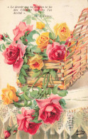 FANTAISIES - Roses - Gerbes De Fleurs - Colorisé - Carte Postale Ancienne - Autres & Non Classés