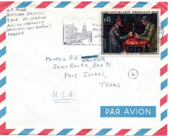 70822 - Frankreich - 1962 - 0,85F Cezanne EF A LpBf AIX-EN-PROVENCE - ... -> Port Isabel, TX (USA) - Other & Unclassified