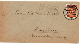 70824 - Alliierte Besetzung - 1946 - 24Pfg Ziffer EF A Bf Landpoststpl MICHELFELD -> KITZINGEN -> AUGSBURG - Cartas & Documentos