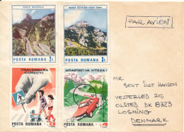 Romania Cover Sent Air Mail To Denmark Topic Stamps No Postmark On Stamps Or Cover - Lettres & Documents