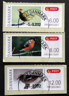 Denmark 2012 Minr.62-64   ATM Birds / Vogel ( Lot  H 2008 ) - Automatenmarken [ATM]