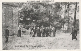 Tir - Les Sports - Tir Au Pistolet (carte Publicitaire Chocolat Lombart) - Schieten (Wapens)