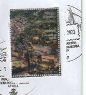 ANDORRA.FHASA/FEDA.(Fuerzas Hidroeléctricas De Andorra) Sello Lenticular, Cancelado En Fragmento De Carta.Facial Alto - Used Stamps