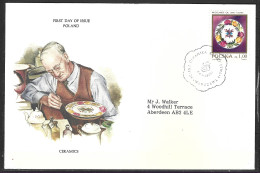 POLOGNE. N°2608 De 1982 Sur Enveloppe 1er Jour. Faïence. - Porzellan