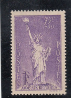 France - Année 1935 - Neuf** - N°YT 309** - Au Profit Des Réfugiés Politique, Statue De La Liberté - Unused Stamps