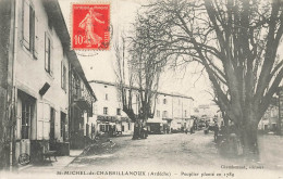 St Michel De Chabrillanoux * Place Du Village Et Le Peuplier Planté En 1789 * Café De L'... * Villageois - Other & Unclassified