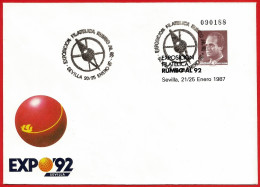 España. Spain. 1987. Exposicion Filatelica RUMBO AL 92. Sevilla - Maschinenstempel (EMA)