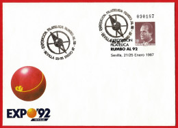 España. Spain. 1987. Exposicion Filatelica RUMBO AL 92. Sevilla - Maschinenstempel (EMA)