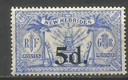 NUEVA HEBRIDES YVERT NUM. 79 * NUEVO CON FIJASELLOS - Unused Stamps