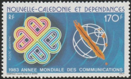 THEMATIC GEOGRAPHY:  STYLIZED GLOBE AND ISLAND MAP- EMBLEM  OF THE YEAR OF COMMUNICATIONS   -  NEW CALEDONIA - Géographie