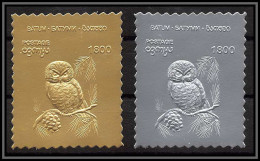 86262 Batum Georgie Chouette Chouettes Owl Oiseaux Birds Timbres Silver Argent + OR Gold Stamps ** MNH Local Stamps - Hiboux & Chouettes