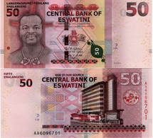 SWAZILAND (eSWATINI)       50 Emalangeni       P-WA44       9.11.2018 (2021)       UNC - Swaziland