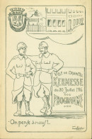 Tract Guerre 14 Ville Darnetal Programme Kermesse 30 7 1916 Illustrations Louis Heoler - Guerra De 1914-18