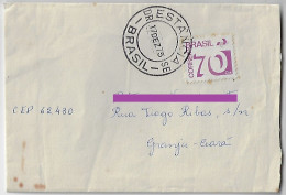 Brazil 1975 Cover Sent From Estância To Granja Definitive Stamp 70 Cents - Lettres & Documents