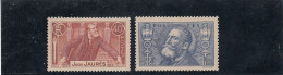 France - Année 1936 - Neuf** - N°YT 318/19** - Jean Jaurès - Unused Stamps