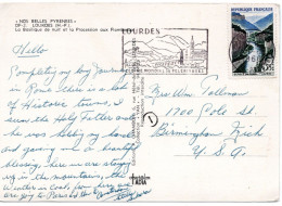 70839 - Frankreich - 1966 - 0,75F Tarn EF A AnsKte LOURDES - ... -> Birmingham, MI (USA) - Lettres & Documents