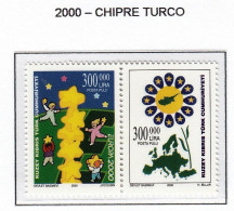 CHIPRE TURCO 2000 - TURKISH CYPRUS - TEMA EUROPA - 2 SELLOS** - 2000