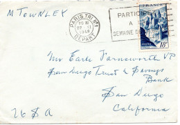 70844 - Frankreich - 1948 - 18F Conques EF A Bf PARIS - ... -> San Diego, CA (USA) - Lettres & Documents