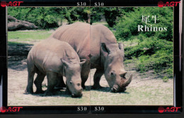 Puzzle De 4 Télécartes AGT : Rhinocéros - Puzzle