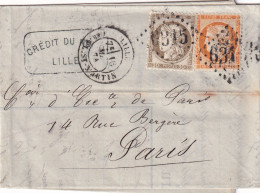 France N°38 & 56 Sur Lettre - TB - 1870 Belagerung Von Paris